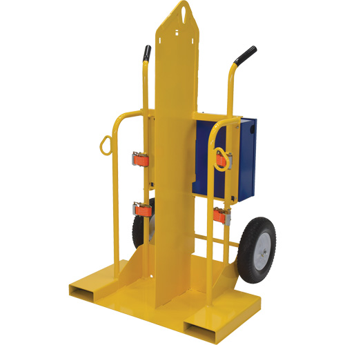 Welding Cylinder Torch Cart, Foam-Filled Wheels, 24" W x 19-1/2" L Base, 500 lbs. Les Fournitures Industrielles Méga