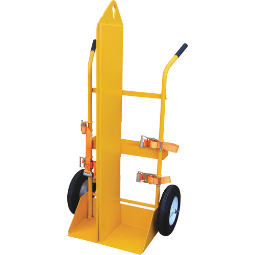 Welding Cylinder Torch Cart, Foam-Filled Wheels, 23-1/8" W x 22-13/16" L Base, 500 lbs. Les Fournitures Industrielles Méga