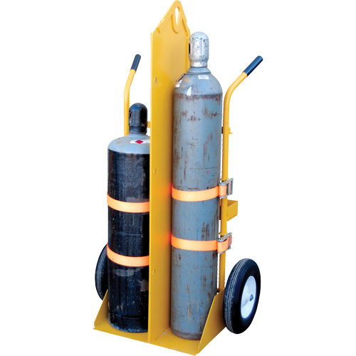 Welding Cylinder Torch Cart, Foam-Filled Wheels, 23-1/8" W x 22-13/16" L Base, 500 lbs. Les Fournitures Industrielles Méga