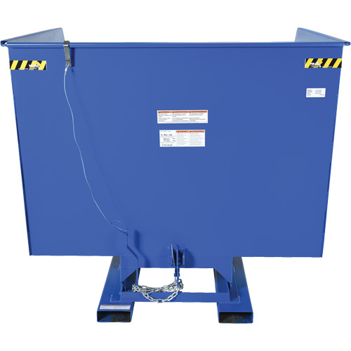 Self-Dumping Hopper, Steel, 4 cu.yd., Blue Les Fournitures Industrielles Méga