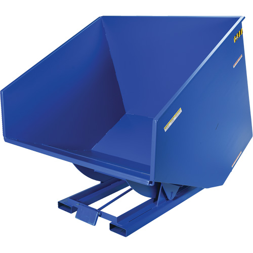 Self-Dumping Hopper, Steel, 4 cu.yd., Blue Les Fournitures Industrielles Méga