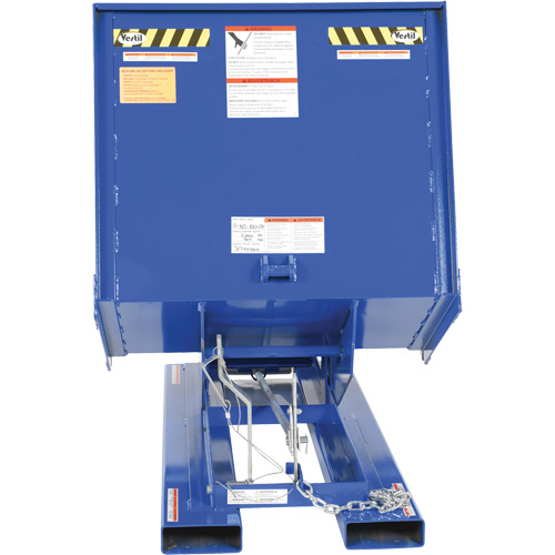 Open Sided Hopper, Steel, 1 cu.yd., Blue Les Fournitures Industrielles Méga
