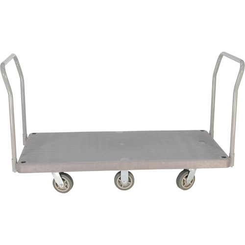 Chariot &agrave; plateforme en plastique robuste, 60" lo x 30" la, 3000 lb cap, Roues Polyur&eacute;thane Les Fournitures Industrielles Méga