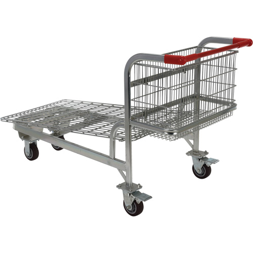 Nestable Wire Cart, Steel, 28-3/4" x 37-1/16" x 59-5/8", 275 lbs. Capacity Les Fournitures Industrielles Méga