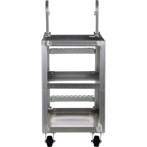 Chariot de pr&eacute;l&egrave;vement de stock, Aluminium, 21-7/8" la x 40" p, 3 tablettes, Capacit&eacute; 660 lb Les Fournitures Industrielles Méga