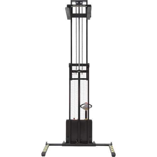Double Mast Stacker, Electric Operated, 2200 lbs. Capacity, 150" Max Lift Les Fournitures Industrielles Méga