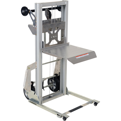Portable Aluminum Load Lifter, Foot Pump Operated, 200 lbs. Capacity, 61" Max Lift Les Fournitures Industrielles Méga
