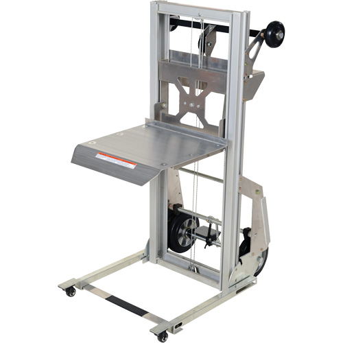 Portable Aluminum Load Lifter, Foot Pump Operated, 200 lbs. Capacity, 61" Max Lift Les Fournitures Industrielles Méga