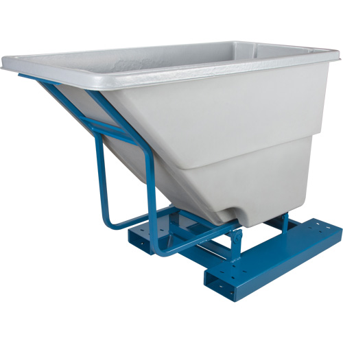 Self-Dumping Hopper, Polyethylene, 5/8 cu.yd., Grey Les Fournitures Industrielles Méga