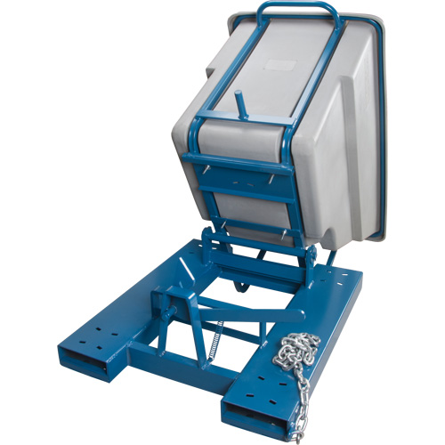Self-Dumping Hopper, Polyethylene, 5/8 cu.yd., Grey Les Fournitures Industrielles Méga