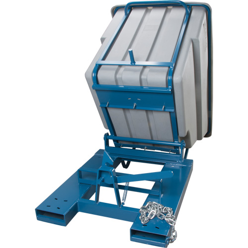 Self-Dumping Hopper, Polyethylene, 1-1/10 cu.yd, Grey Les Fournitures Industrielles Méga