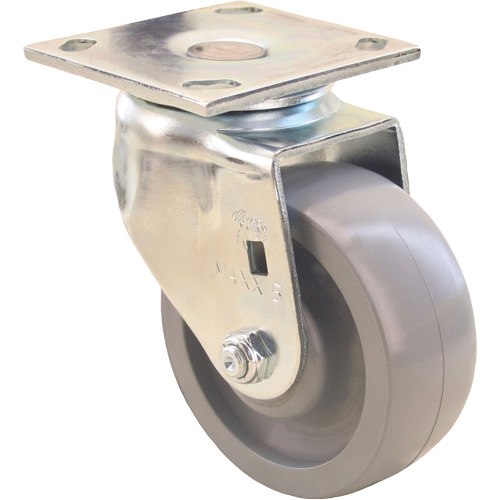Max9 Directional & Wheel iLock Caster, Swivel with Brake, 6" (152.4 mm), Envirothane Grey-WOW, 1100 lbs. (498.95 kg.) Les Fournitures Industrielles Méga
