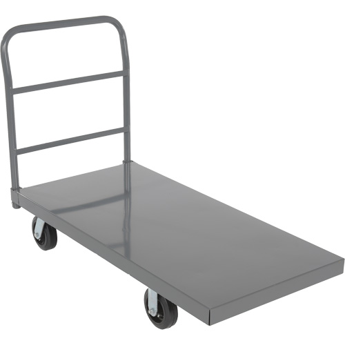 Chariot &agrave; plateforme, 48" lo x 24" la x Capacit&eacute; 2000 lb, Roues en Caoutchouc Les Fournitures Industrielles Méga