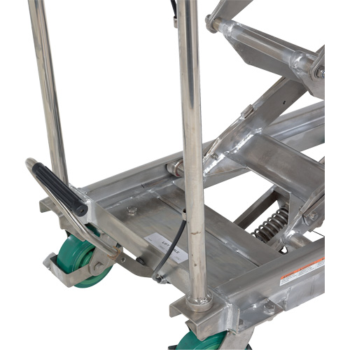 Manual Hydraulic Scissor Lift Table, 36-1/4" L x 19-3/8" W, Stainless Steel, 600 lbs. Capacity Les Fournitures Industrielles Méga