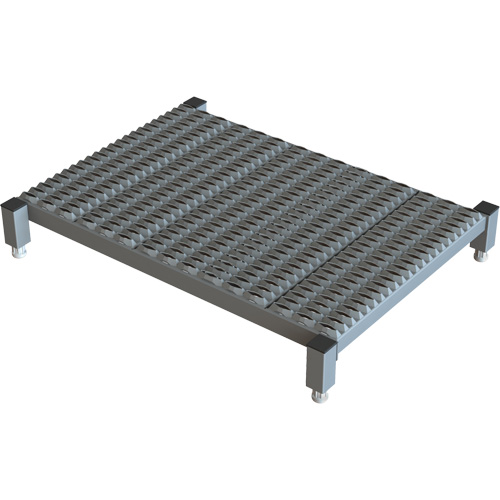 Adjustable Height One-Step Work Platform, 24" W x 36" D, 800 lbs. Capacity, All-Welded Les Fournitures Industrielles Méga