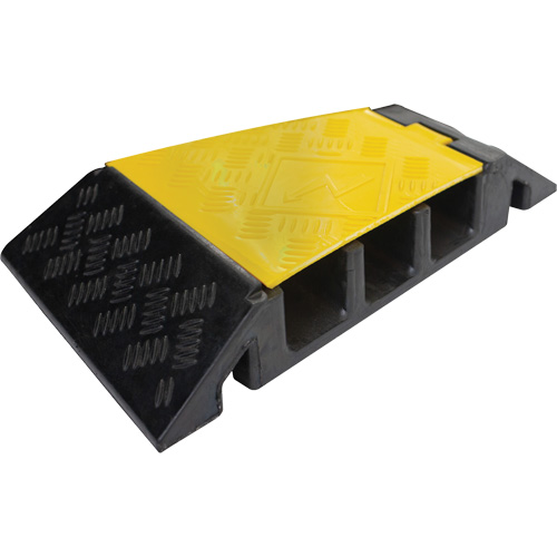 Powerhouse Heavy-Duty Right Turn Cable Protector, 3 Channels, 12" L x 19.75" W x 3" H Les Fournitures Industrielles Méga