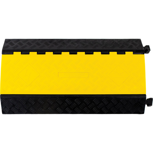 Powerhouse Heavy-Duty Straight Cable Protector, 3 Channels, 36" L x 19.75" W x 3" H Les Fournitures Industrielles Méga