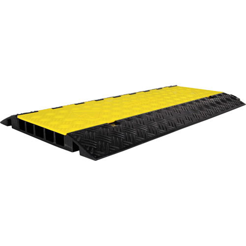 Powerhouse Medium-Duty Straight Cable Protector, 5 Channels, 36" L x 19.63" W x 2.25" H Les Fournitures Industrielles Méga