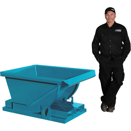 Conteneur autobasculeur, Acier, 1/4 vg³, Bleu Les Fournitures Industrielles Méga