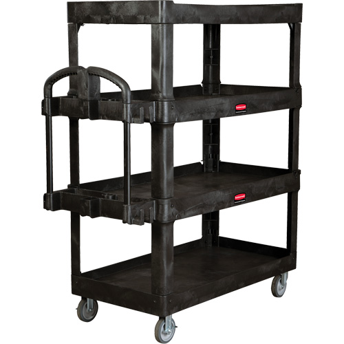 Chariot utilitaire robuste et ergonomique, 4 tiers, 24-1/4" x 62-2/5" x 54-1/10", Capacit&eacute; 700 lb Les Fournitures Industrielles Méga