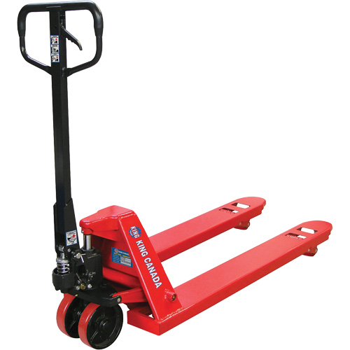 Pallet Truck with Polyurethane Wheels, Steel, 48" L x 27" W, 5500 lbs. Capacity Les Fournitures Industrielles Méga