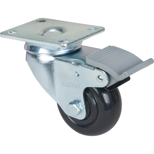 Roulette, Pivotant avec frein, 3" (76,2 mm), Polyol&eacute;fine, 250 lb (113,4 kg) Les Fournitures Industrielles Méga