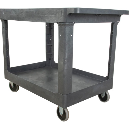Chariot utilitaire pour l'entretien, 2 tiers, 24-5/8" x 32-1/2" x 40", Capacit&eacute; 550 lb Les Fournitures Industrielles Méga