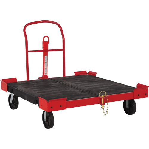 Towable Pallet Cart, 54-1/2" L x 51" W, 2500 lbs. Cap., Polyolefin Wheels Les Fournitures Industrielles Méga