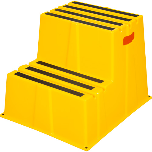 Industrial Step Stool, 2 Steps, 26" x 22-7/16" x 19-11/16" High Les Fournitures Industrielles Méga