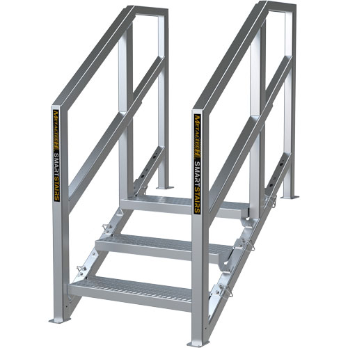 Escalier Smartstairs t&eacute;lescopique &agrave; 3-5 marches en aluminium Les Fournitures Industrielles Méga