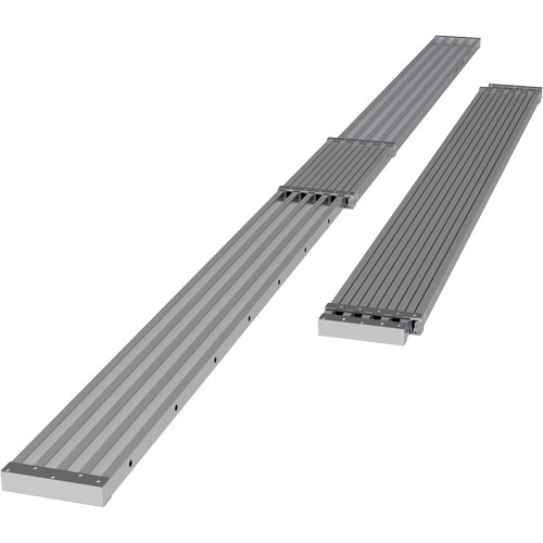 Planche de travail t&eacute;lescopique, 204" la x 12" pr, Capacit&eacute; de 250 lb, D&eacute;mont&eacute; Les Fournitures Industrielles Méga