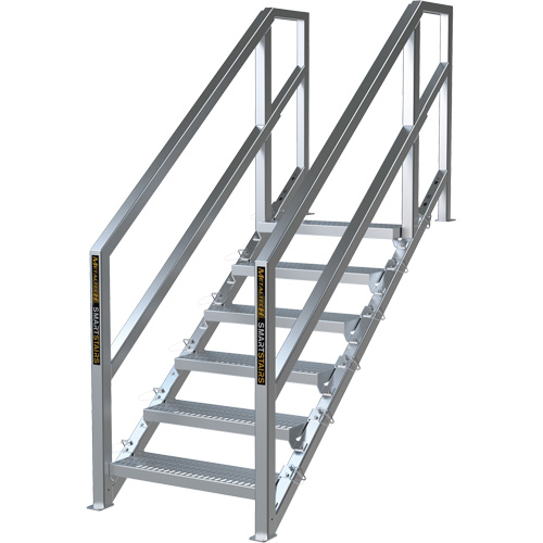 SmartStairs 6-10 Steps Modular Construction Stair System, 75" H Les Fournitures Industrielles Méga
