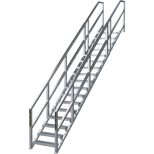 SmartStairs 17-21 Steps Modular Construction Stair System, 157-1/2" H Les Fournitures Industrielles Méga