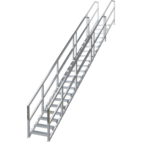 SmartStairs 17-21 Steps Modular Construction Stair System, 157-1/2" H Les Fournitures Industrielles Méga