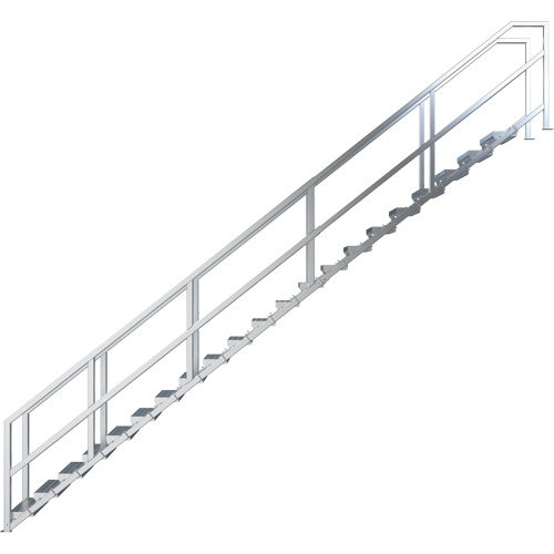 SmartStairs 17-21 Steps Modular Construction Stair System, 157-1/2" H Les Fournitures Industrielles Méga