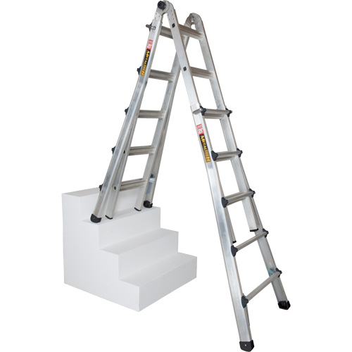 &eacute;chelle t&eacute;lescopique multifonction, Aluminium, 300 lb, CSA calibre 1A Les Fournitures Industrielles Méga