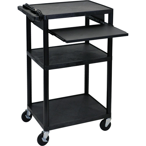 Electric Utility Cart, 3 Tiers, 24" x 42" x 18", 300 lbs. Capacity Les Fournitures Industrielles Méga