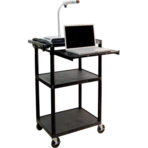 Electric Utility Cart, 3 Tiers, 24" x 42" x 18", 300 lbs. Capacity Les Fournitures Industrielles Méga