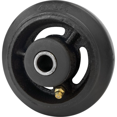 Roue en caoutchouc moul&eacute;, 4" (102 mm) dia. x 1-1/2" (38 mm) la, Capacit&eacute; de 350 lb (158 kg) Les Fournitures Industrielles Méga