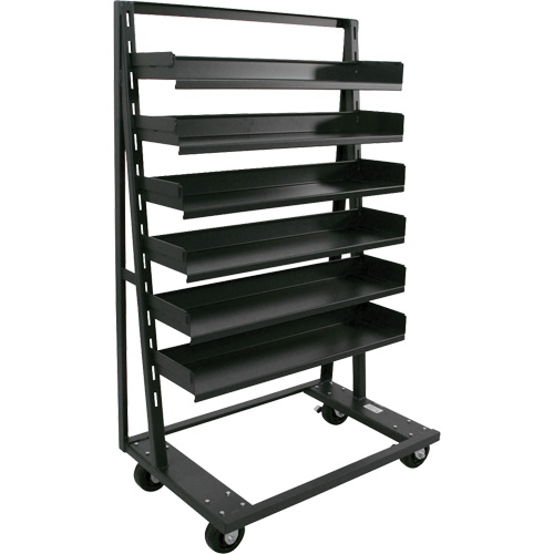 Single-Sided Heavy Duty A-Frame Cart with 6 Trays, 38" x 25" x 63", 2500 lbs. Capacity Les Fournitures Industrielles Méga