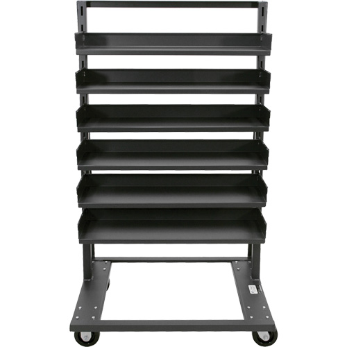 Single-Sided Heavy Duty A-Frame Cart with 6 Trays, 38" x 25" x 63", 2500 lbs. Capacity Les Fournitures Industrielles Méga