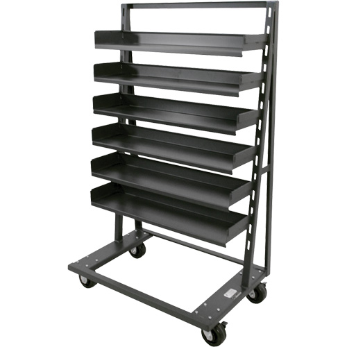 Single-Sided Heavy Duty A-Frame Cart with 6 Trays, 38" x 25" x 63", 2500 lbs. Capacity Les Fournitures Industrielles Méga