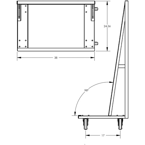 Single-Sided Heavy Duty A-Frame Cart with 6 Trays, 38" x 25" x 63", 2500 lbs. Capacity Les Fournitures Industrielles Méga