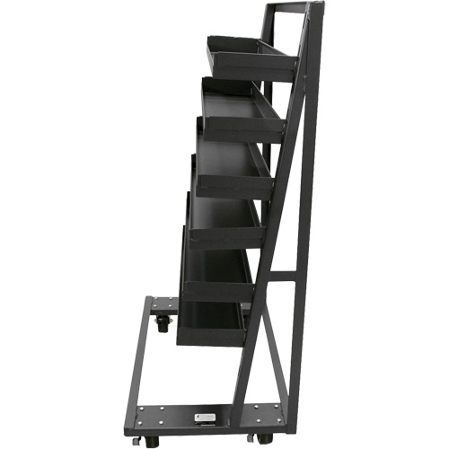 Chariot &agrave; cadre en A robuste &agrave; un c&ocirc;t&eacute; avec 6 plateaux &agrave; rebords, 38" x 25" x 63", Capacit&eacute; 2500 lb Les Fournitures Industrielles Méga