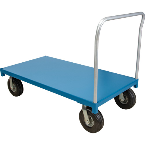  Chariot &agrave; plateforme pour l'ext&eacute;rieur, 96" lo x 48" la x Capacit&eacute; 1200 lb, Roues en Anticrevaison Les Fournitures Industrielles Méga