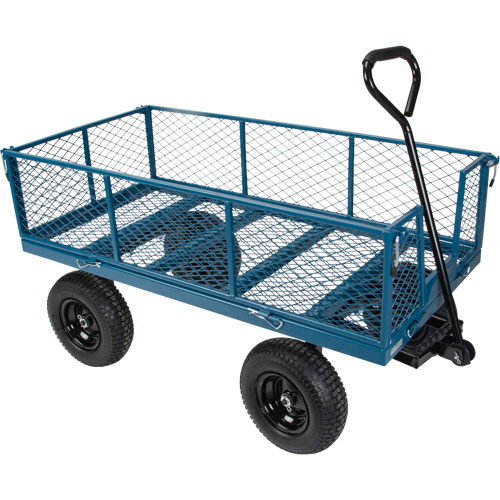 Wagon avec c&ocirc;t&eacute;s rabattables, 24" la x 48" la x Capacit&eacute; 800 lb Les Fournitures Industrielles Méga