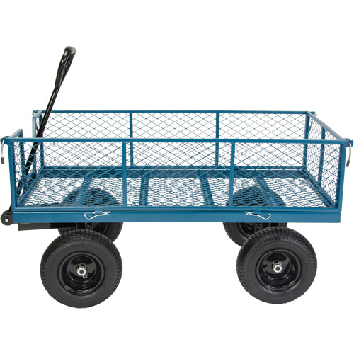 Wagon avec c&ocirc;t&eacute;s rabattables, 24" la x 48" la x Capacit&eacute; 800 lb Les Fournitures Industrielles Méga