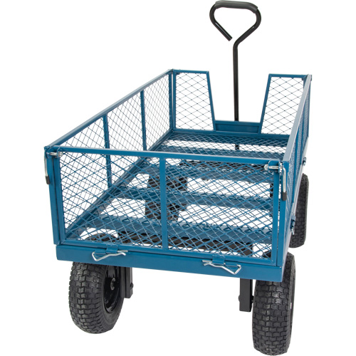 Wagon avec c&ocirc;t&eacute;s rabattables, 24" la x 48" la x Capacit&eacute; 800 lb Les Fournitures Industrielles Méga