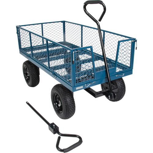 Wagon avec c&ocirc;t&eacute;s rabattables, 24" la x 48" la x Capacit&eacute; 800 lb Les Fournitures Industrielles Méga