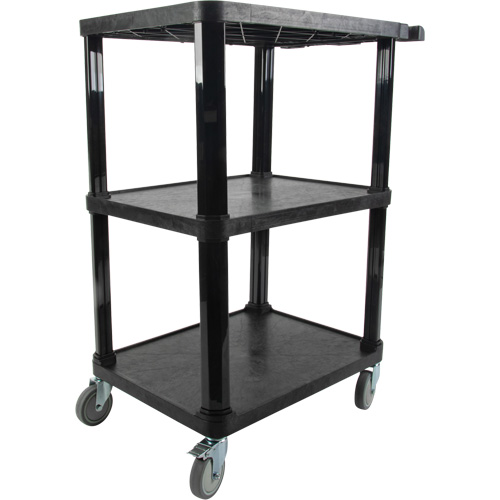 Chariot utilitaire avec tablette plate, 3 tiers, 18-1/8" x 37-3/8" x 27-3/4", Capacit&eacute; 330 lb Les Fournitures Industrielles Méga